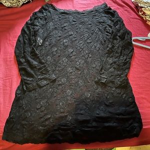 PLUS SIZE BLACK LACE LINGERIE NIGHTY
